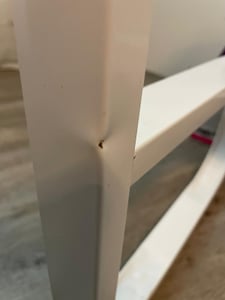 Biurko komputerowe białe loft styl skandynawski z 3 półkami Zdjęcie produktu od klienta nr 1