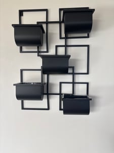 DanDiBo Kräuterregal Küche Wand Metall Schwarz 96525 Wandregal Blumenregal Pflanzenhalter Wandblumenhalter Modern Kunden-Foto 1