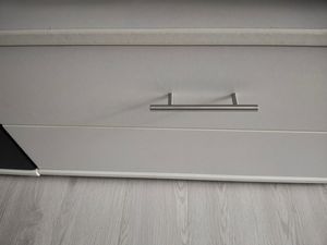 Wolketon 10x Moebelgriff 96mm Schrankgriffe Edelstahl Gebuerstet Schubladengriffe Kuechenschrank Tuergriffe Kueche Stangengriff Bohrlochabstand 96mm Gesamtlaenge 156mm 10 mm¡­ Kunden-Foto 1