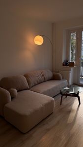 Masseno Ecksofa MODENZA P R-S mit Schlaffunktion L-Form, Sofa mit Bettkasten, Wohnzimmersofa, Couch, Soffa, Bettsofa, Couchgarnitur- Creme, POSO 100 Kunden-Foto 1