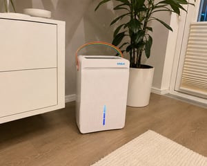 KNKA Pro Luftentfeuchter 25 L/Tag，bis zu 250m³ elektrischer Dehumidifier, 3 Modi,Timer, 40-45dB leise Entfeuchter 4L Wassertank Kunden-Foto 1