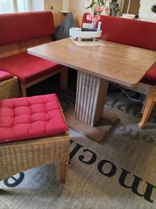 Esstisch, 90 cm Esstisch, quadratischer Küchentisch, für Esszimmer, Wohnzimmer Kunden-Foto 2
