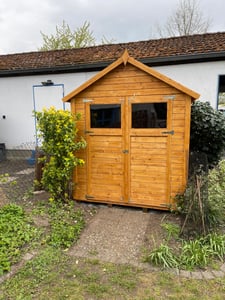 Alpholz Gerätehaus Alisha 202x252 cm mit 14mm Wandstärke inkl. Fußboden Kunden-Foto 1