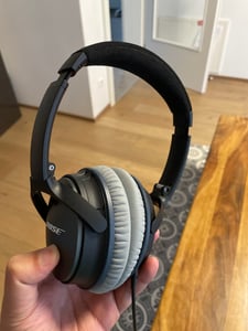 INF Náušníky pre Bose QC35 I/II, QC25, QC15, QC 2 AE 2, AE 2i, AE 2w, SoundTrue, SoundLink čierna Fotografia od zákazníka č. 3