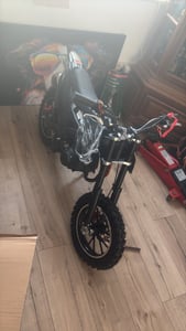 KXD 706A 49cc 2Takt Dirt Cross Pocket Midi Enduro Dirtbike Enduro Motocrossbike Motocross Motorrad Cross 60cm Sitzhöhe 10 Zoll Vorderrad Motor Kunden-Foto 2