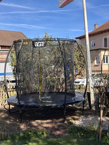 Aga SPORT EXCLUSIVE Trampolin 427 cm 14 ft Schwarz, Kindertrampolin, Gartentrampolin mit Sicherheitsnetz + Schutznetz + Leiter Kunden-Foto 10