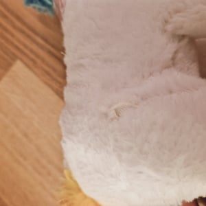 Einhorn 21 cm weiss mit Regenbogen Mähne Kuscheltier bunt Kunden-Foto 2