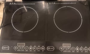 Induktionskochfeld 4000W 2 Platten Induktionskochplatte mit Touch Steuerung 2-Burner Induction Plate Timer 10 Temperaturstufen 2x2000W Schwarz Retoo Kunden-Foto 2