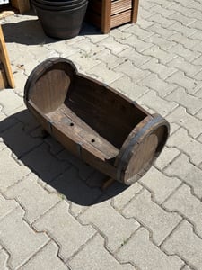 Holz-Pflanzfässer 3er-Set Blumentopf Pflanzkasten Pflanzschale Blumenkasten Deko Kunden-Foto 1