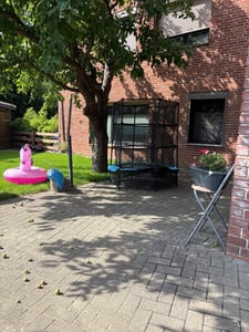 Trampolin - Gartentrampolin - 138x160cm - Sicherheitsnetz - Kinderspielzeug - Max. Belastung 45kg Kunden-Foto 4