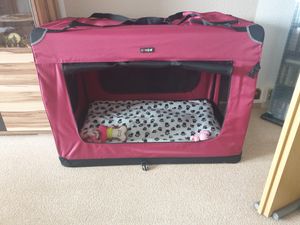 CADOCA® Hundebox XL 82x56x58cm faltbar atmungsaktiv robust Hundetransportbox Transporttasche Haustiertransportbox Hundetragetasche Grau Kunden-Foto 1