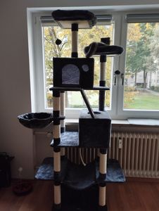 Feandrea Kratzbaum 206 cm, XXL, mit 13 Kratzsäulen, 2 Plattformen beige Kunden-Foto 53