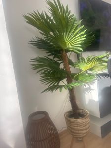 Kunstpflanze Kunstbaum Künstliche Pflanze Palme Farnpalme 130cm Decovego Kunden-Foto 1