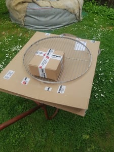 Grillrost Ø800 Mm FEINZ Mit Kette Kurbel Edelstahl Für BBQ Stativ Feuerstelle Kunden-Foto 2
