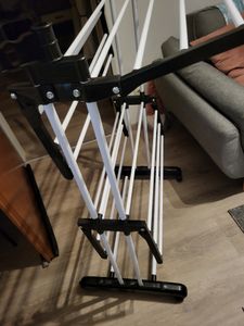 HOMCOM Wäscheständer Kleiderständer mit Rollen Standtrockner mit 4 Ebenen Stahl Kunden-Foto 1