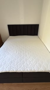 TRADA Boxspringbett 160x200 Palermo mit Bettkästen mit Matratze mit Topper Komplett-Set Polsterbett Bonell H3 Beige Kunden-Foto 6