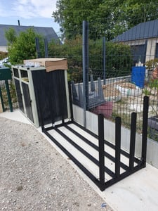 Drevnik na palivove drevo kovovy pozinkovany so strieskou 188x70x188 antracit nosnost 3500 kg Fotografia od zákazníka č. 5