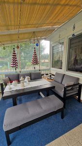 MeXo Gartenlounge-Set Gartenmöbel setaus Aluminium, Loungeset für 7-8 Personen(Alu), Essgruppe für Terrasse Garten Lounge Balkon Indoor Outdoor Kunden-Foto 2