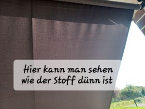 250 x 180 cm Klemmmarkise mit Handkurbe, ohne Bohren, Höhenverstellbare Balkonmarkise, Sonnenschutz Markise für Terrasse Balkon Veranda (Grau) Kunden-Foto 12