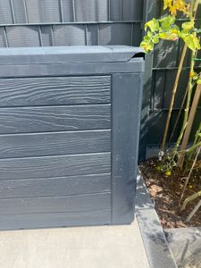 Aufbewahrungsbox für Garten WOODEBOX - anthrazit 140 Liter Kunden-Foto 5
