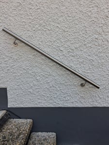 TWOLIIN zábradlí z nerezové oceli zábradlí schodiště zábradlí 200 cm zábradlí stěna montážní materiál nástěnný držák včetně koncovek, pro vnitřní a venkovní schody balkony Fotografie od zákazníka č. 4