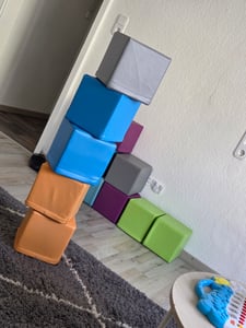 HOMCOM Bausteinset 5er-Set Schaumstoff Bausteine für 1-3 Jahre alt Kinder Kunden-Foto 1
