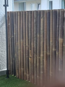 Schermo protettivo in bambù XL NIGRA 40–60 mm – Recinzione in bambù premium 200x180 (AxL) per giardino, balcone e terrazza – Recinzione avvolgibile massiccia resistente alle intemperie Foto del cliente 1