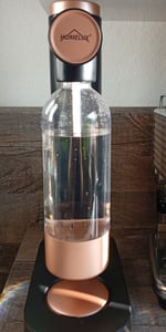 HOMELUX Wassersprudler, Sprudelwasser Maschine Mit 1L PET-Flaschen Bpa-Frei, Soda Maker, Wasser Sprudel GeräT, Water Carbonator, Schwarz Kunden-Foto 1