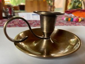 Kerzen Handleuchter Klassik Messing Antik Kunden-Foto 2