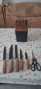 Kuchársky nôž Sada 5 nožov Kuchynský nôž Laserový vzor Ostrý Nôž v japonskom štýle Santoku Cleaver Rezací nôž Užitkový nôž Ultra ostré čepele Retoo Fotografia od zákazníka č. 1