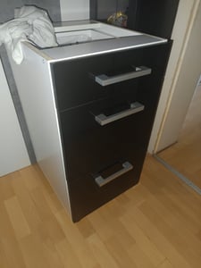 Unterschrank Vicco R-Line Bordeaux Hochglanz 60 cm mit Schubladen, ohne Arbeitsplatte, Model 41769 Kunden-Foto 1