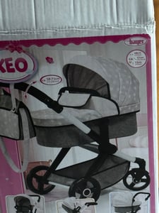 Bayer Design 17073AB Puppenwagen Xeo mit Tasche, höhenverstellbarer Griff, Schwenkschieber, wandelbar als Puppenjogger, bewegliche Vorderräder Kunden-Foto 1