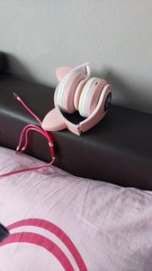 Wireless Bluetooth Headset Glühende Katze Ohr Kopfhörer Stereo Musik Kopfhörer mit Mic Einstellbare Stirnband Kopfhörer für Desktop-Laptop Tablet PC Smartphone Farbe:Rosa Kunden-Foto 1