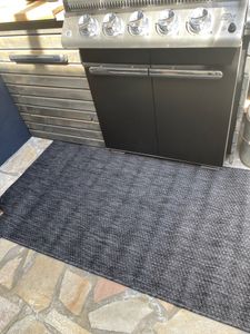 TT Home Teppich Für Outdoor Wetterfest Küchenteppich Balkon Terrasse Unifarbenes Design Modern Größe 80x150 cm Kunden-Foto 1