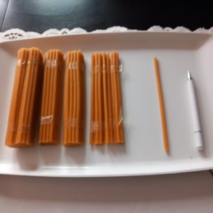 50 Stk 5 Farben Diveevo Ritual Kerzen 100% Bienenwachs - Orthodoxe Kerzen für Gebet Tischdeko Hochzeit - Ungiftig, Ruß - Tropffrei, 16 cm Kunden-Foto 1