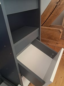MELANY 120 písací stôl, biela/antracit Fotografia od zákazníka č. 2