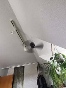 40W 52cm Deckenventilator mit Beleuchtung und Fernbedienung, LED Deckenleuchte mit Ventilator Klein E27 Decken Ventilator Schlafzimmer Küche Esszimmer Kunden-Foto 4