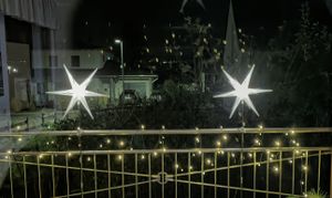 HG LED Stern mit Stab Kunststoff weiß Ø 58 cm J30323 Kunden-Foto 1