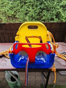 3 in 1 Babyschaukel Kinderschaukel Gartenschaukel mit Rückenlehne und Anschnallgurt Kunden-Foto 1