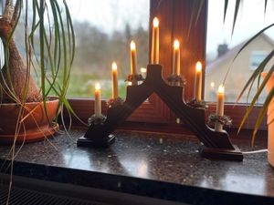Umrüstset für 10-flammigen Schwibbogen auf LED - Inhalt 10 Stück LED Filament Riffelkerzen 23V / 0,2W / E10, Ersatzlampen für Weihnachtsbeleuchtung, stromsparende LED Lampen Kunden-Foto 1