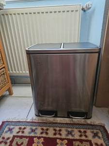 SVITA TM3X18 Treteimer 54 Liter 3x 18L Abfalleimer Mülleimer Mülltrennung Edelstahl Silber Kunden-Foto 1