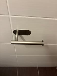 Toilettenpapierhalter ohne Bohren selbstklebend WC Halter Klopapierhalter Edelstahl Silber Badezimmer Kunden-Foto 1