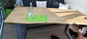 SAM® Esstisch Baumkante massiv Akazie natur 240 x 100 schwarz QUINN Kunden-Foto 2
