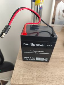 Multipower MP5,4-12 AGM Bleiakku 12V 5,4Ah mit Stecker für Sabo/Toro Rasenmäher Kunden-Foto 1
