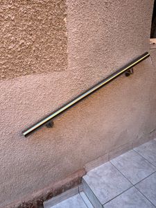 XMTECH nerezové zábradlí zábradlí schodiště a zábradlí stěna zábradlí schodiště stěna zábradlí stěna podpora vnitřní a venkovní 160 cm x Ø 4,2 cm Fotografie od zákazníka č. 2