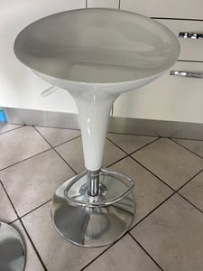 Aga Barhocker MR2041 Weiss, Barstuhl 360° drehbar, Barhocker, Barstuhl, Bistrohocker Kunden-Foto 1