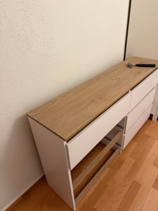Komoda Komoda s 6 zásuvkami Biely dub Torro 140 cm moderná priestranná pre obývačku spálňu Fotografia od zákazníka č. 2