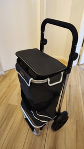 MONZANA® 3in1 Einkaufstrolley 56L bis 50 kg klappbar abnehmbare Tasche Handwagen Einkaufswagen Einkaufshilfe Roller Schwarz Kunden-Foto 6
