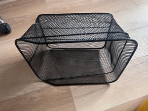 Cesta trasera para bicicleta, de gran capacidad, impermeable, fabricada en metal resistente, ideal para animales pequeños y gatos, con capacidad de carga Foto del cliente 1