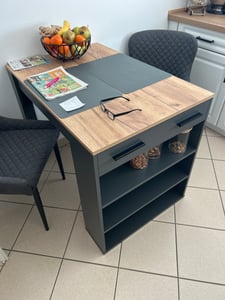 Esszimmertisch Vicco Repose Anthrazit/Weiß 67 x 100 cm, Model 32863 Kunden-Foto 1